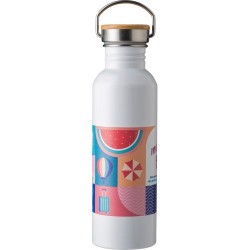 Bouteille Isotherme Personnalisée en Acier Inoxydable de 700 ml - Poppy Matières : bambou Couleurs : bleu objet publicitaire rob
