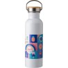 Bouteille Isotherme Personnalisée en Acier Inoxydable de 700 ml - Poppy Matières : bambou Couleurs : bleu goodies personnalisé e