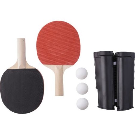Ensemble de ping-pong personnalisé en ABS - Melinda Matières : ABS Couleurs : noir cadeau entreprise pas cher
