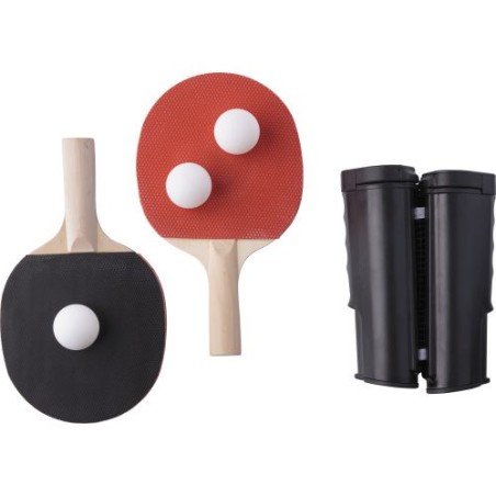 Ensemble de ping-pong personnalisé en ABS - Melinda Matières : ABS Couleurs : noir goodies publicitaire événementiel