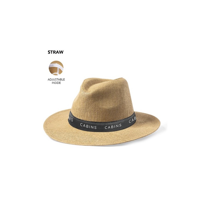 Chapeau publicitaire en Paille de Papier Mulins personnalisable avec votre logo