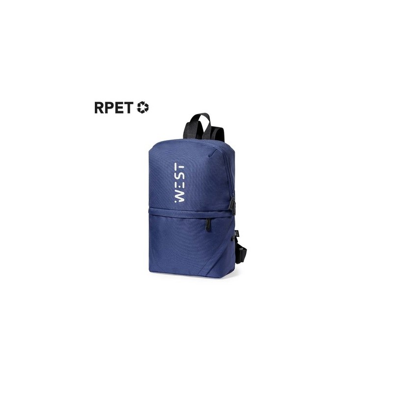 Sac à Dos Éco-responsable Personnalisable Bronul Couleurs : gris Matières : polyester recyclé personnalisation rapide en France