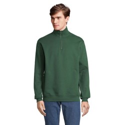 Sweat Zip Col Confortable et Éthique Personnalisé - Conrad Taille textile : 3XL Couleurs : vert bouteille livraison express 24h 