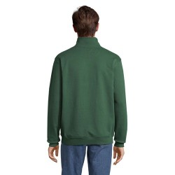 Sweat Zip Col Confortable et Éthique Personnalisé - Conrad Taille textile : 3XL Couleurs : vert bouteille impression logo haute 