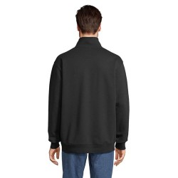 Sweat Zip Col Confortable et Éthique Personnalisé - Conrad Taille textile : M Couleurs : noir cadeau collaborateur premium