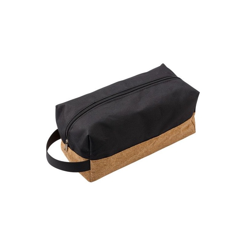 Trousse de toilette  et pratique en polyester - Lynn Matières : liège Couleurs : bleu marquage couleur éclatante