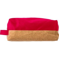 Trousse de toilette  et pratique en polyester - Lynn Matières : liège Couleurs : rouge personnalisable avec votre logo
