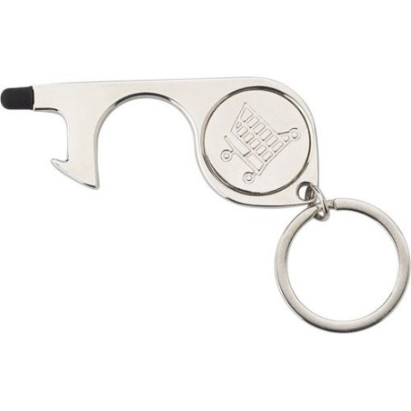 Ouvre-porte personnalisé en métal avec jeton Alivia - Sécurité et style pas cher Matières : silicone Couleurs : argenté