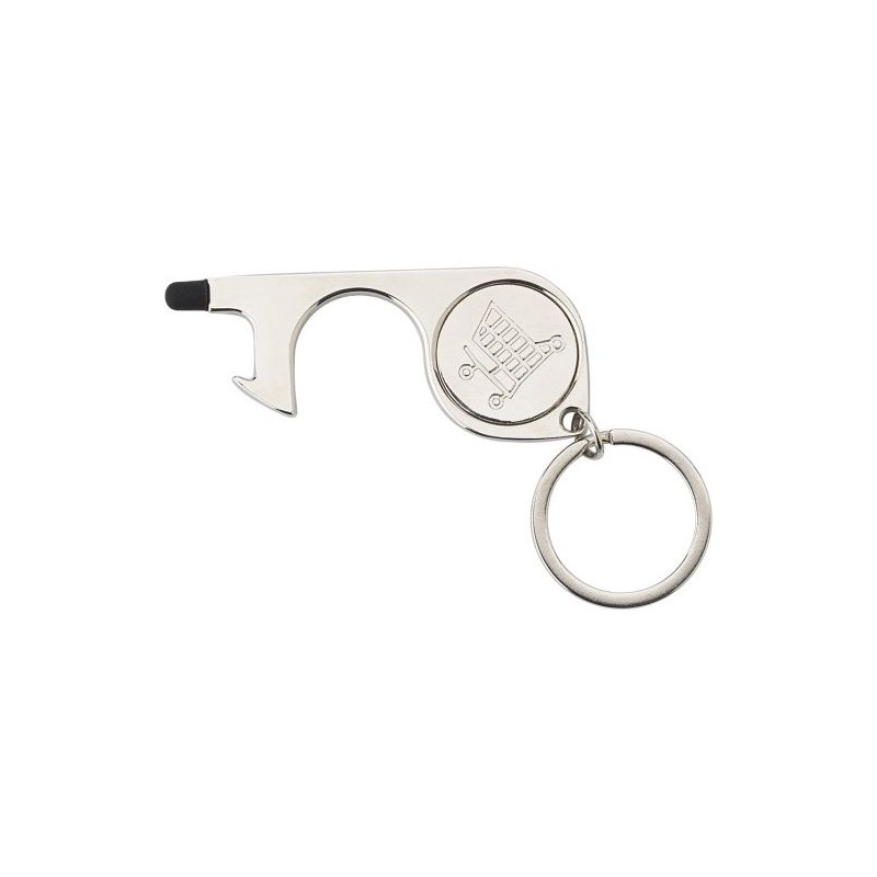 Ouvre-porte personnalisé en métal avec jeton Alivia - Sécurité et style pas cher Matières : silicone Couleurs : argenté cadeau e