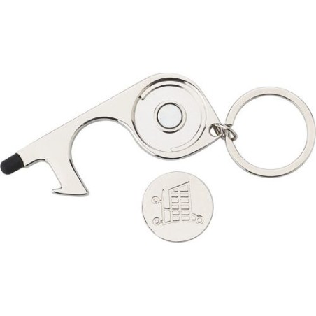 Ouvre-porte personnalisé en métal avec jeton Alivia - Sécurité et style pas cher Matières : silicone Couleurs : argenté goodies 