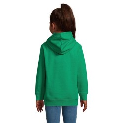 Sweat Capuche Éco-responsable et Stylé pour Enfant - CONDOR KIDS Taille textile : XXL Couleurs : vert prairie livraison express 