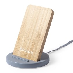 Chargeur Sans Fil Éthique Personnalisé - Cadeau Publicitaire Wiket Matières : bambou cadeau entreprise pas cher