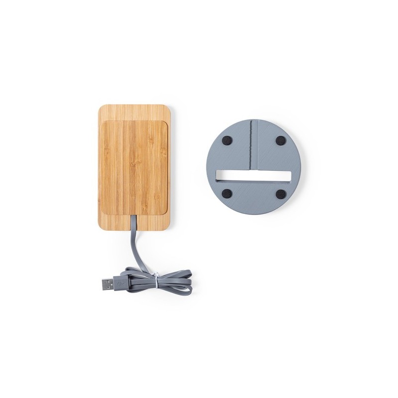 Chargeur Sans Fil Éthique Personnalisé - Cadeau Publicitaire Wiket Matières : bambou goodies publicitaire événementiel