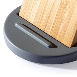 Chargeur Sans Fil Éthique Personnalisé - Cadeau Publicitaire Wiket Matières : bambou impression haute définition