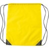 Sac à dos personnalisé en polyester rPET Enrique Matières : polyester Couleurs : jaune marquage laser ultra précis
