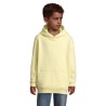 Sweat Capuche Éco-responsable et Stylé pour Enfant - CONDOR KIDS Taille textile : XXL Couleurs : jaune clair impression logo hau