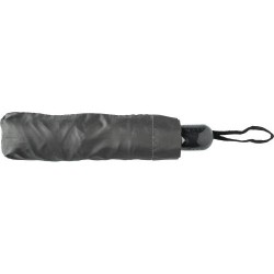Parapluie pliable personnalisé et publicitaire - Conrad Matières : polyester Couleurs : noir cadeau collaborateur premium