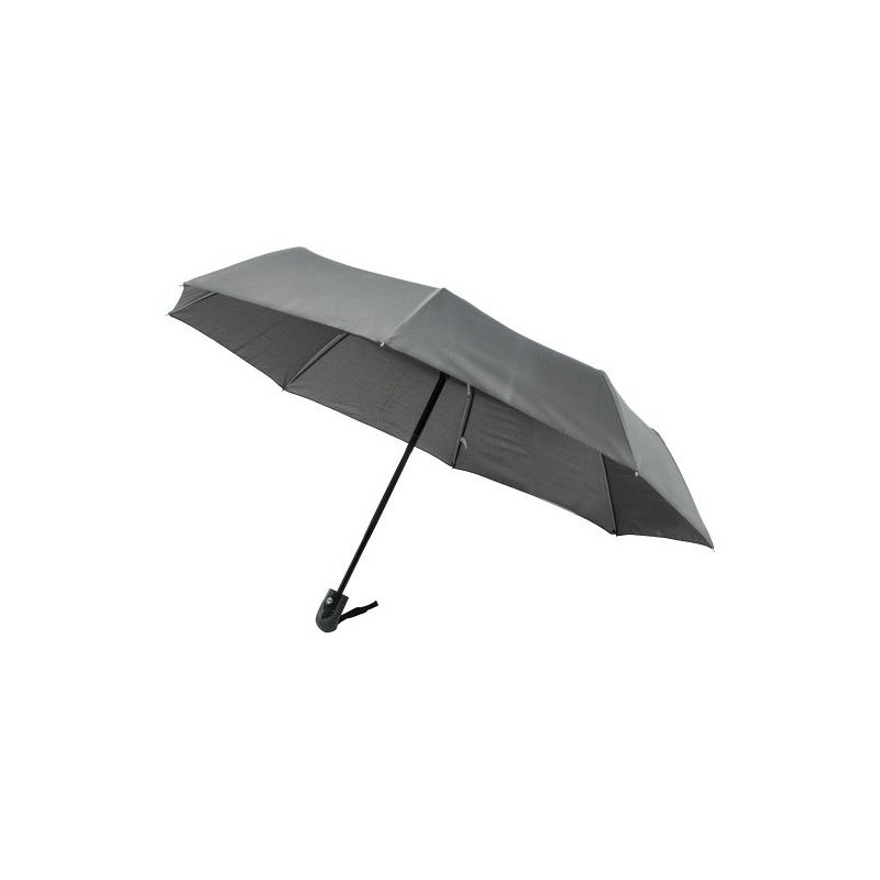 Parapluie pliable personnalisé et publicitaire - Conrad Matières : polyester Couleurs : noir accessoire événementiel unique
