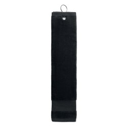 Serviette de golf en coton personnalisée HITOWGO Matières : coton Couleurs : noir cadeau entreprise pas cher