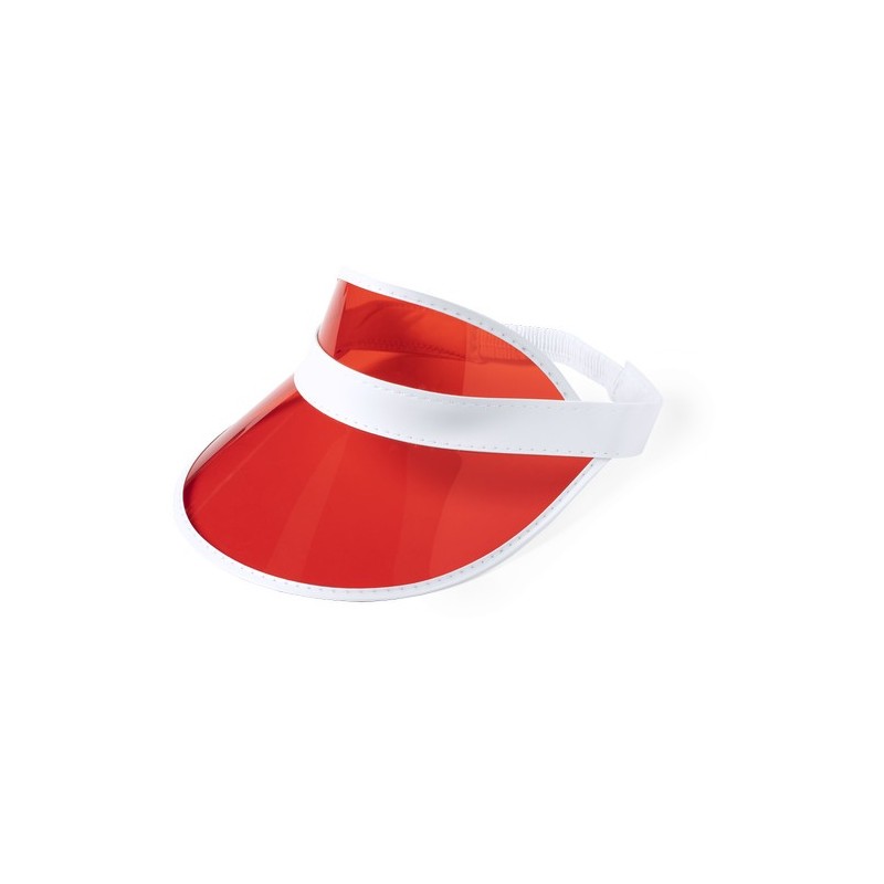 Visière personnalisable  - Objet publicitaire - Narim Matières : PVC Couleurs : rouge cadeau affaires élégant
