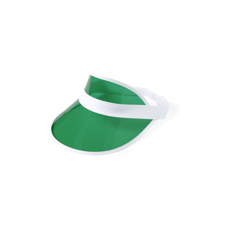 Visière personnalisable  - Objet publicitaire - Narim Matières : PVC Couleurs : vert goodies publicitaire événementiel