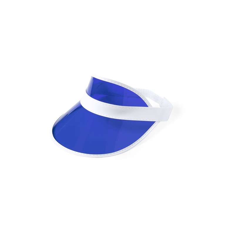 Visière personnalisable  - Objet publicitaire - Narim Matières : PVC Couleurs : bleu personnalisable avec votre logo