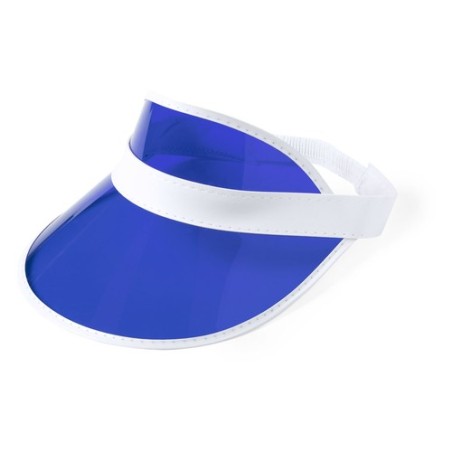 Visière personnalisable  - Objet publicitaire - Narim Matières : PVC Couleurs : bleu personnalisable avec votre logo
