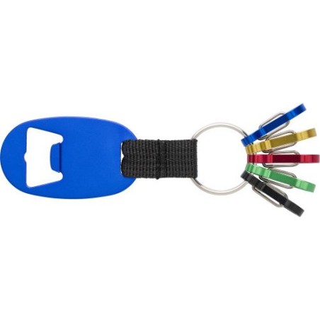 Porte-clés personnalisé en aluminium avec décapsuleur - Courtney Matières : métal Couleurs : argenté cadeau collaborateur premiu
