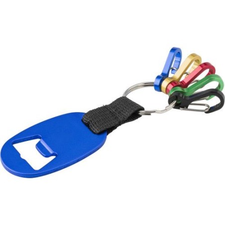 Porte-clés personnalisé en aluminium avec décapsuleur - Courtney Matières : métal Couleurs : argenté impression logo haute quali