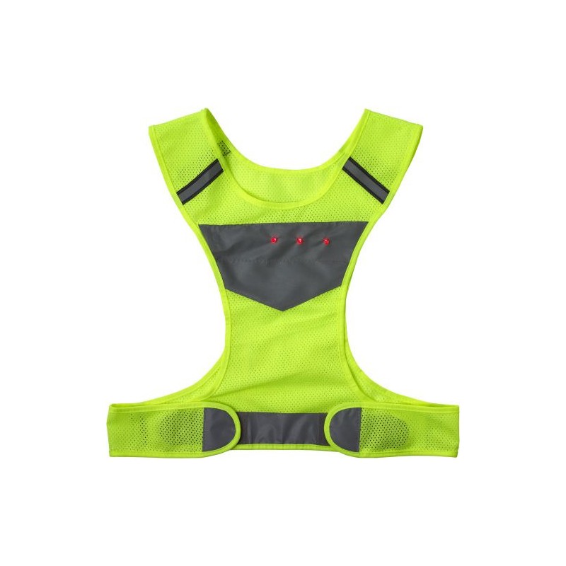 Gilet réfléchissant personnalisé en maille - Minna Matières : nylon Couleurs : jaune