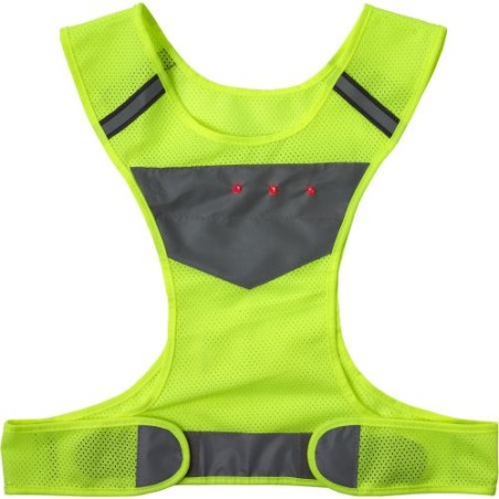Gilet réfléchissant personnalisé en maille - Minna Matières : nylon Couleurs : jaune