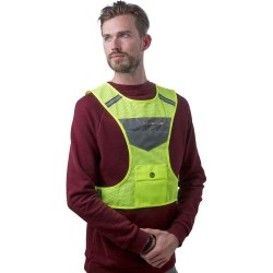 Gilet réfléchissant personnalisé en maille - Minna Matières : nylon Couleurs : jaune cadeau entreprise pas cher