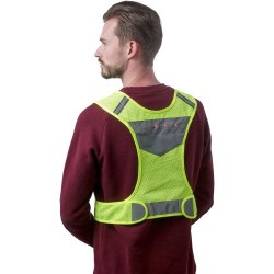 Gilet réfléchissant personnalisé en maille - Minna Matières : nylon Couleurs : jaune goodies publicitaire événementiel
