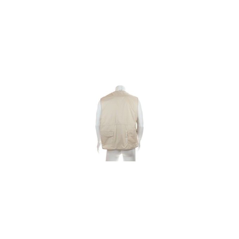Gilet personnalisé unique reporter soviétique Matières : coton Taille textile : L Couleurs : beige goodies publicitaire durable