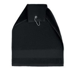 Serviette de golf en coton personnalisée HITOWGO Matières : coton Couleurs : noir goodies publicitaire événementiel