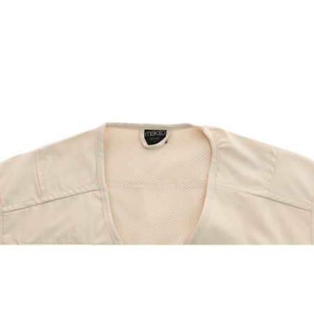 Gilet personnalisé unique reporter soviétique Matières : coton Taille textile : XL Couleurs : beige cadeau client original