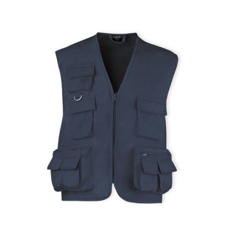Gilet personnalisé unique reporter soviétique Matières : coton Taille textile : XL Couleurs : beige marquage couleur éclatante
