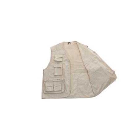 Gilet personnalisé unique reporter soviétique Matières : coton Taille textile : L Couleurs : rouge cadeau entreprise pas cher