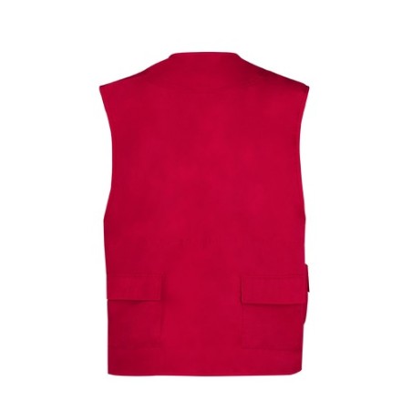 Gilet personnalisé unique reporter soviétique Matières : coton Taille textile : L Couleurs : rouge marquage couleur éclatante
