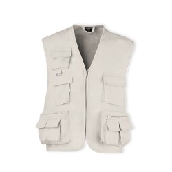 Gilet personnalisé unique reporter soviétique Matières : coton Taille textile : XXL Couleurs : beige livraison express 24h 48h