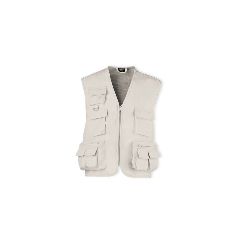 Gilet personnalisé unique reporter soviétique Matières : coton Taille textile : XXL Couleurs : bleu marine impression logo haute