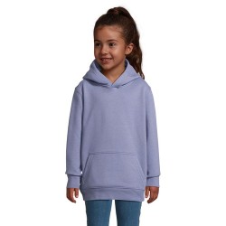 Sweat Capuche Éco-responsable et Stylé pour Enfant - CONDOR KIDS Taille textile : 3XL Couleurs : bleu impression haute définitio
