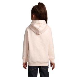 Sweat Capuche Éco-responsable et Stylé pour Enfant - CONDOR KIDS Taille textile : 3XL Couleurs : rose crémeux personnalisable av