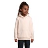 Sweat Capuche Éco-responsable et Stylé pour Enfant - CONDOR KIDS Taille textile : L Couleurs : rose crémeux impression logo haut