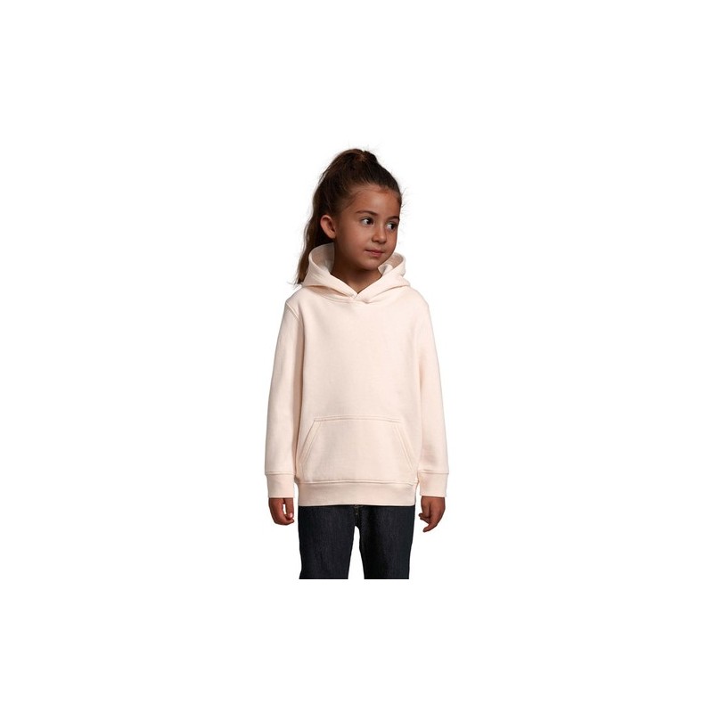 Sweat Capuche Éco-responsable et Stylé pour Enfant - CONDOR KIDS Taille textile : XL Couleurs : rose crémeux goodies entreprise 