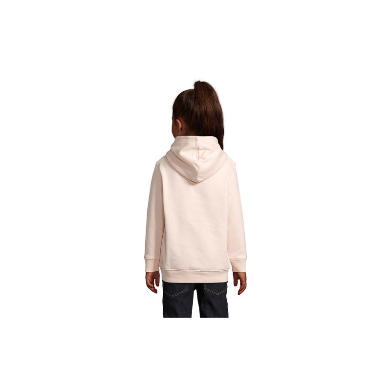 Sweat Capuche Éco-responsable et Stylé pour Enfant - CONDOR KIDS Taille textile : XL Couleurs : rose crémeux personnalisation ra