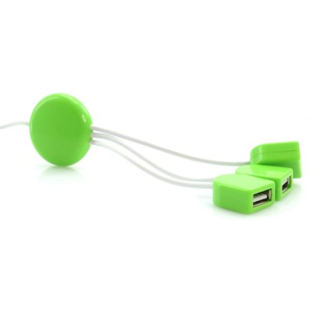 Hub USB Personnalisé Éco-responsable - Accessoire Informatique Pod Couleurs : rouge cadeau client original
