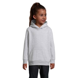 Sweat Capuche Éco-responsable et Stylé pour Enfant - CONDOR KIDS Taille textile : L Couleurs : gris chiné personnalisation rapid