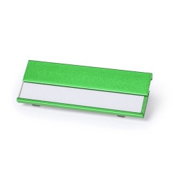 Porte-badge personnalisé  Badge Bindel Matières : aluminium Couleurs : vert clair