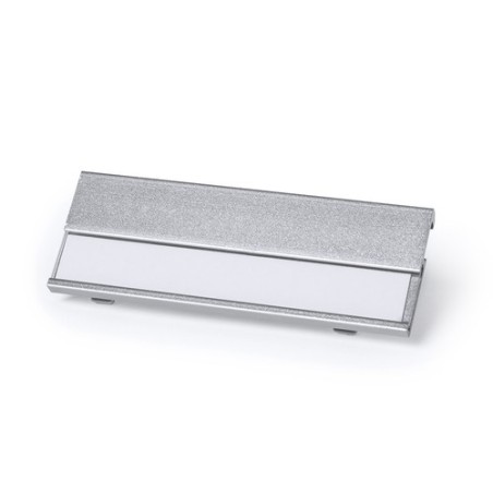 Porte-badge personnalisé  Badge Bindel Matières : aluminium Couleurs : argenté marquage laser ultra précis